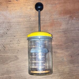 Vontage 50s manual kitchen food/nut chopper - glass / wood / metal